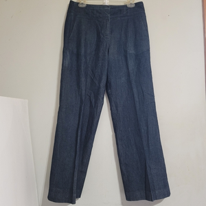 SANDRO Womens Jeans Wide Leg‎ Size US Size 10 Pockets Dark Blue Cotton Blend.Exc